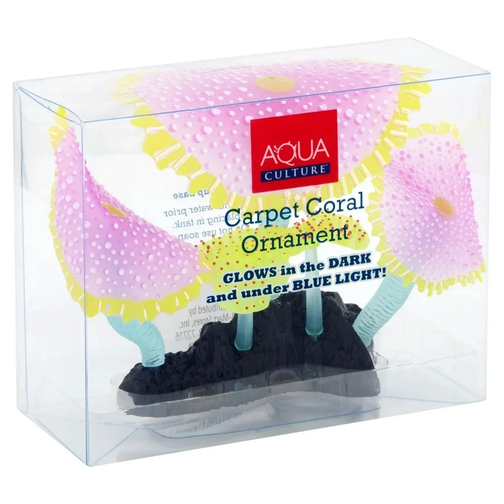 Silicone Glowing Aquarium Coral Decorations Pink Yellow Aqua Culture 1 Set NWT - Picture 10 of 13